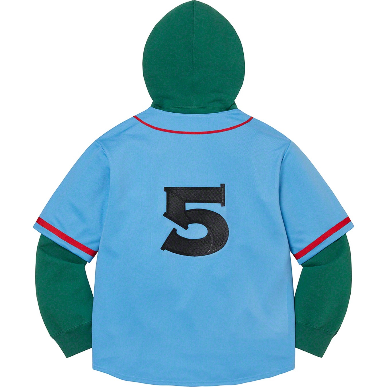 Baseball Jersey Hooded Sweatshirt view 6